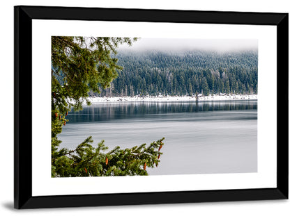 Lake Kachess Foggy Shore Wall Art