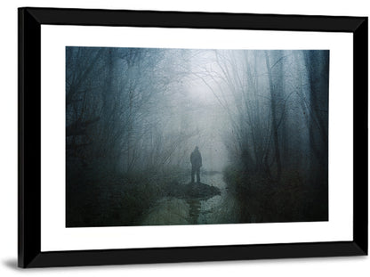 Foggy Forest Pathway Wall Art