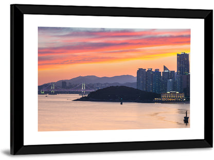 Gwangan Bridge and Busan Skyline Wall Art