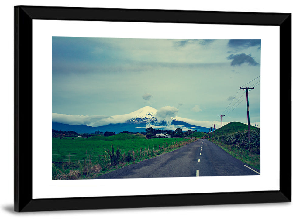 Empty Road to Mount Taranaki Wall Art