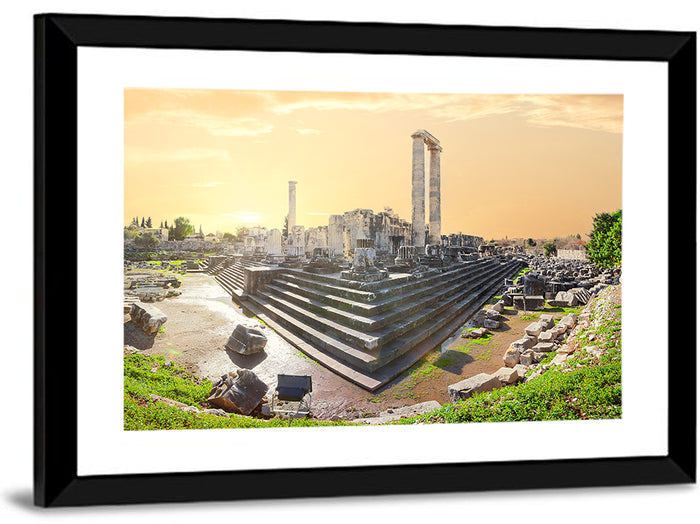 Temple of Apollo at Didyma at Golden Hour Wall Art as a framed print