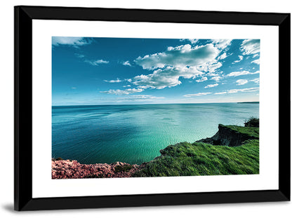 Coastal Cliffs Above a Turquoise Sea Wall Art