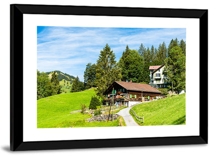 Wengen Alpine Chalet Path Wall Art