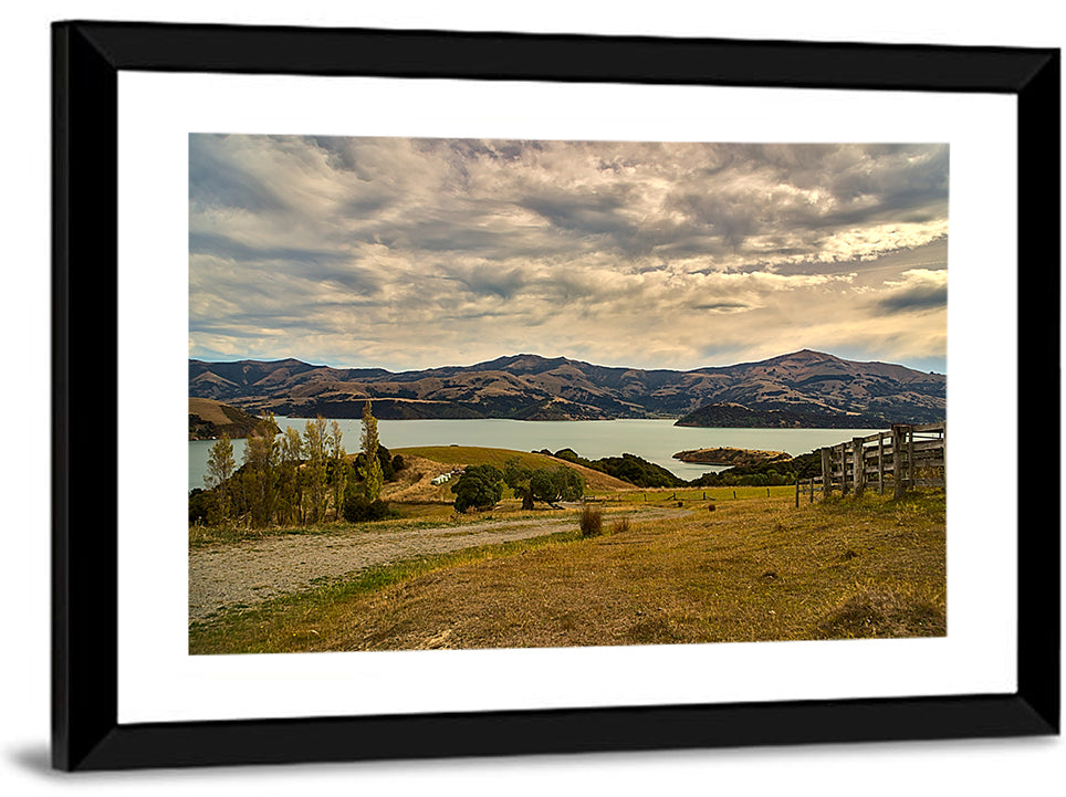 Akaroa Lake Gravel Path View Wall Art