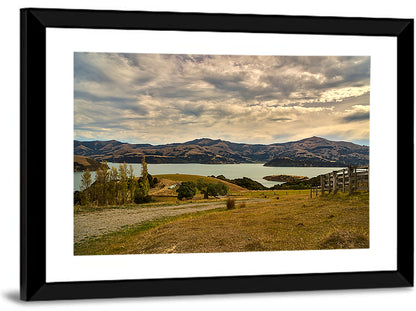 Akaroa Lake Gravel Path View Wall Art