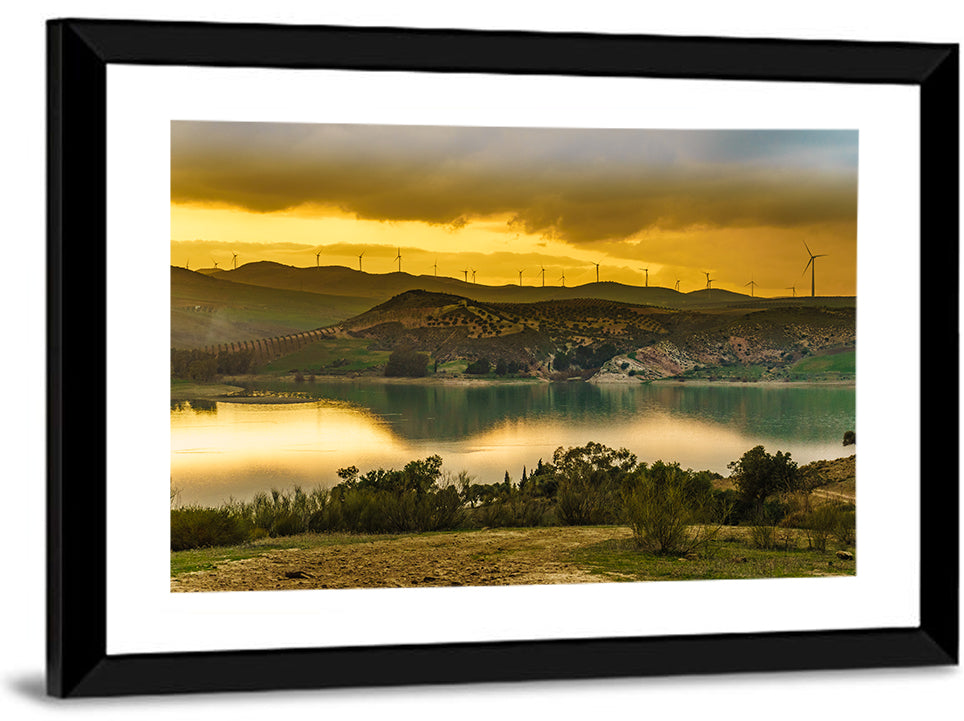 Andalucia Wind Farm at Golden Hour Wall Art