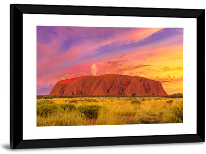 Uluru Golden Hour Sunset Wall Art