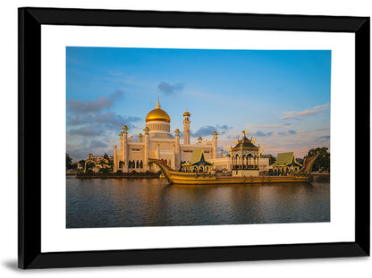 Sultan Omar Ali Saifuddien Mosque at Golden Hour Wall Art