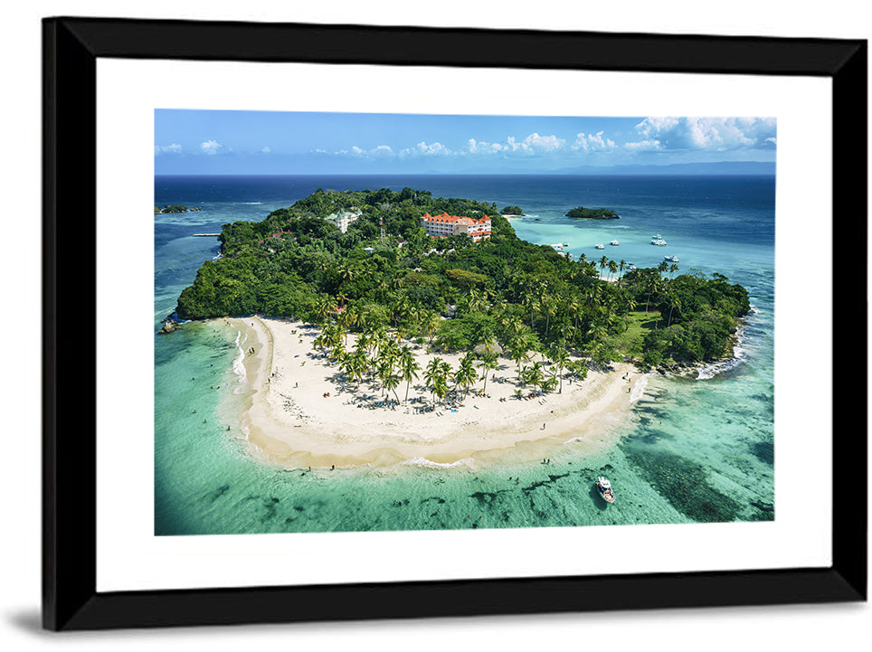 Cayo Levantado Aerial Beach Resort Wall Art