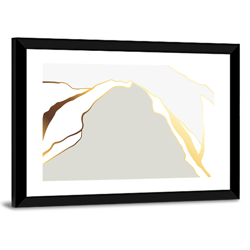 Golden Peak Abstract Wall Art