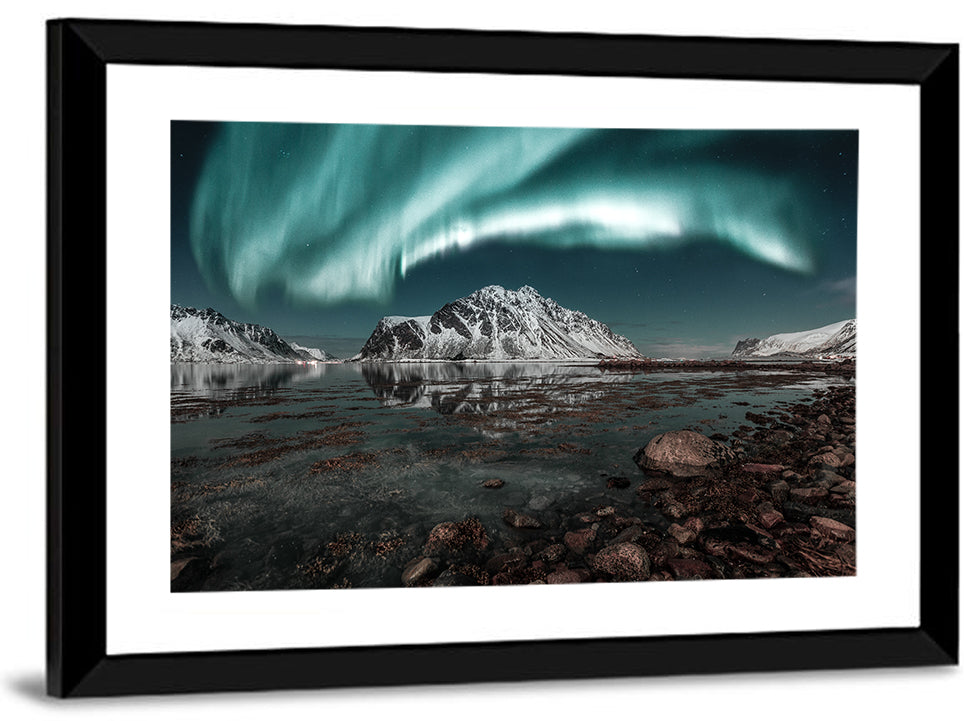 Lofoten Aurora Reflection Wall Art