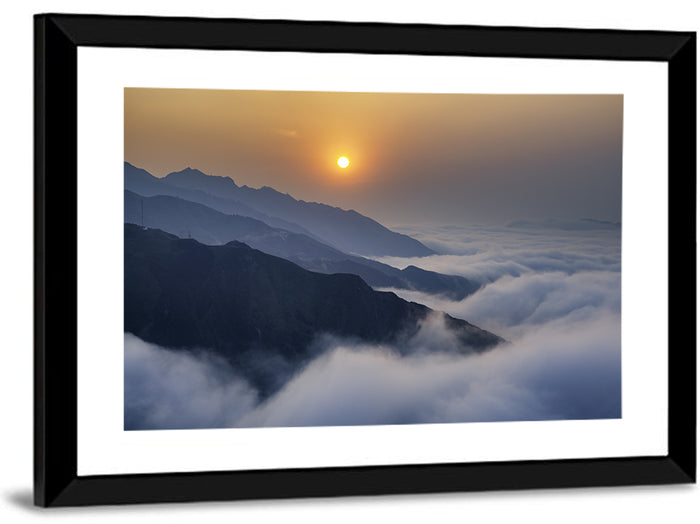 Ta Xua Range at Golden Dawn Wall Art as a framed print