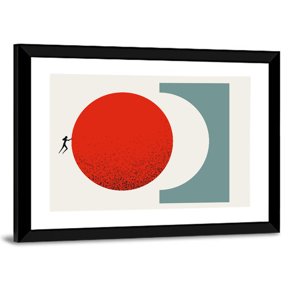 Accomplishment Concept with Red Circle Wall Art