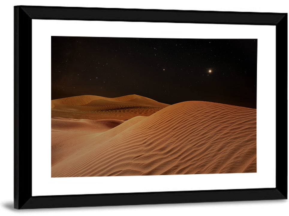 Starry Desert Night Wall Art