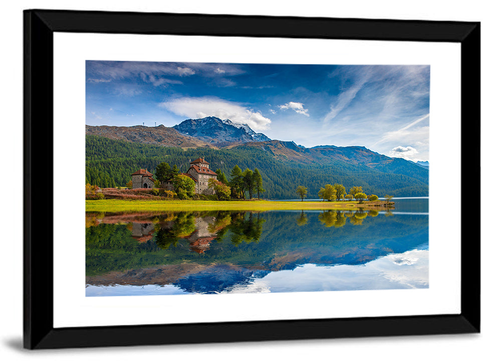 Lake Silvaplana with Crap Da Sass Wall Art