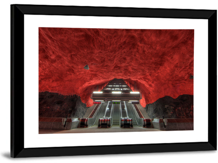 Solna Centrum Metro Station Wall Art as a framed print