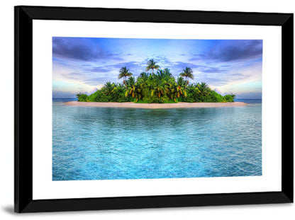 Tropical Maldives Island Wall Art