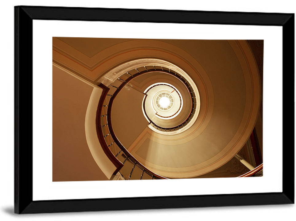 Worms-eye Spiral Staircase Wall Art