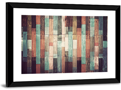 Sound Waves Wood Planks Wall Art