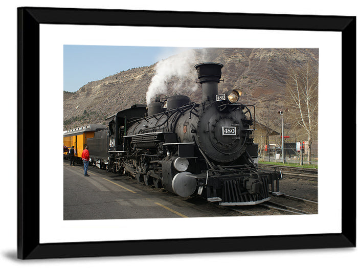 Durango Steam Locomotive No. 480 Wall Art as a framed print