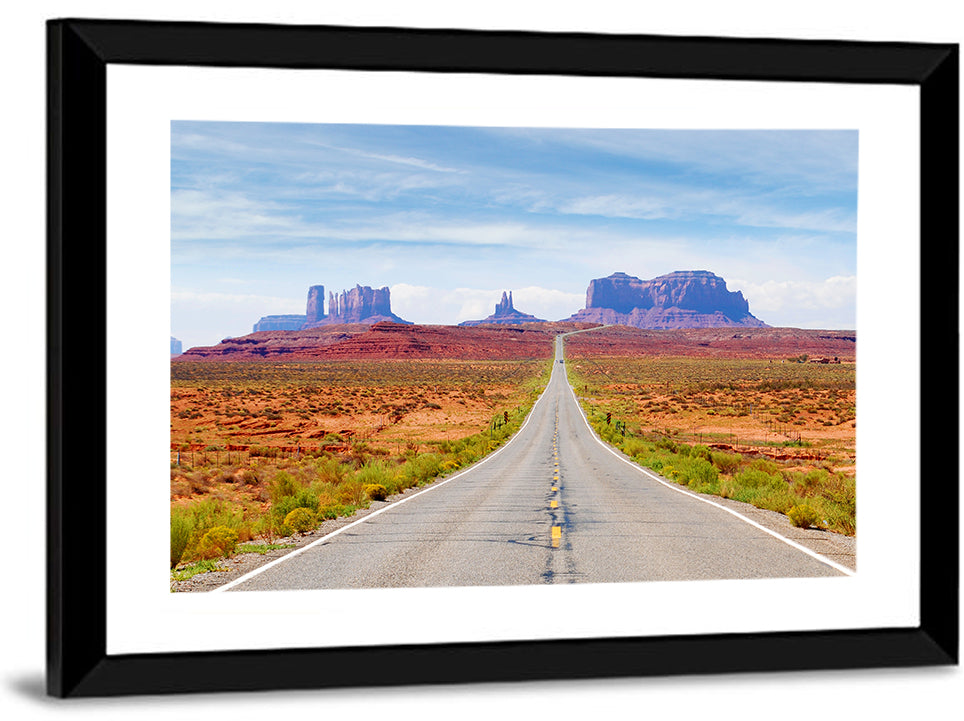 Highway 163 Into Monument Valley Wall Art