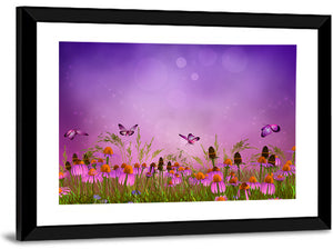 Floral Butterflies Concept Wall Art