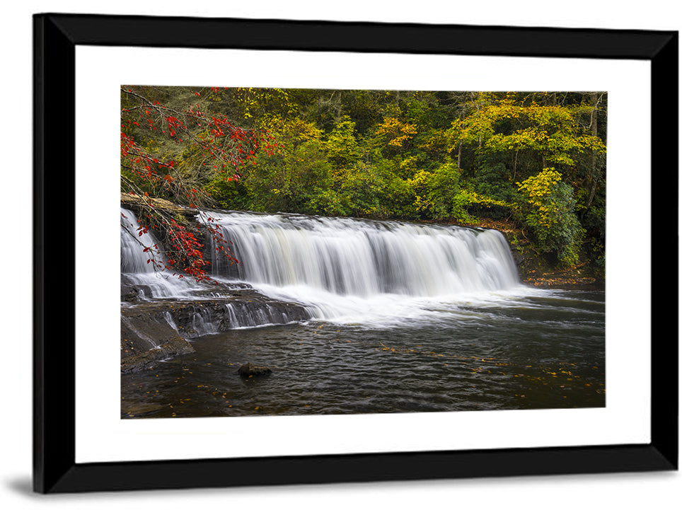 Dupont State Forest Autumn Waterfall Stream Wall Art