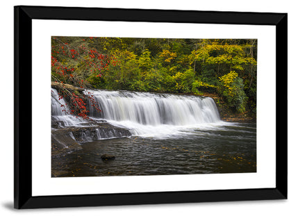 Dupont State Forest Autumn Waterfall Stream Wall Art