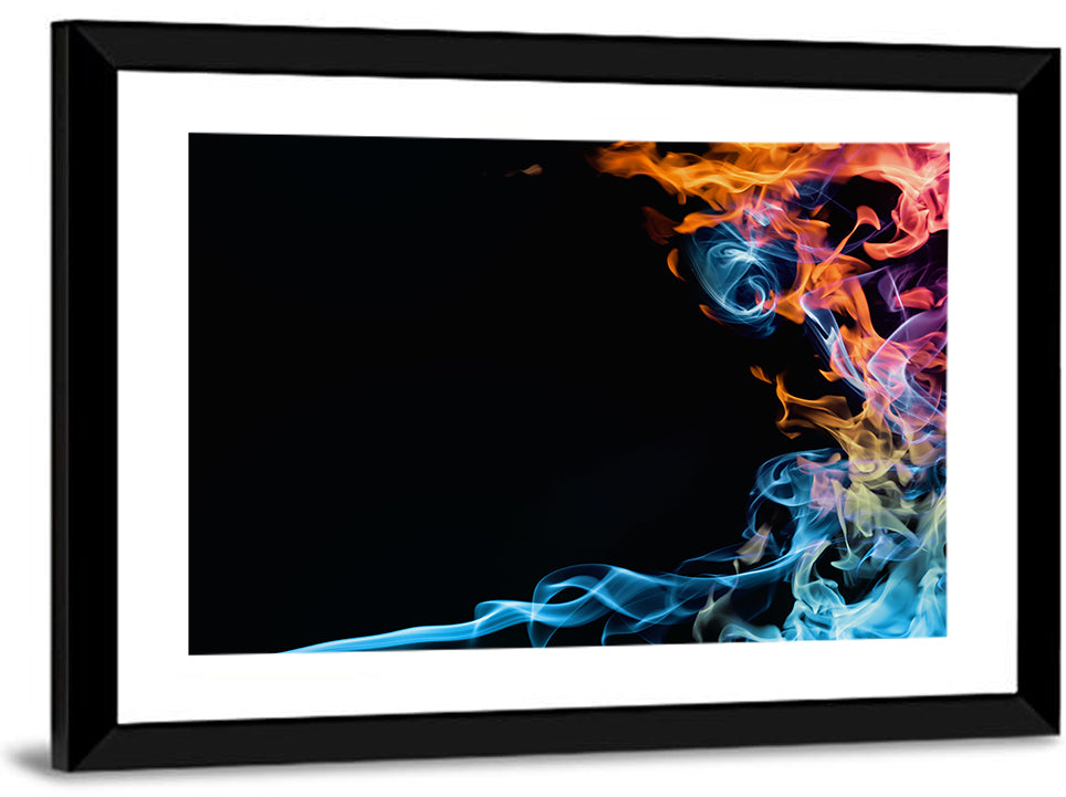 Glowing Flame Abstract Wall Art