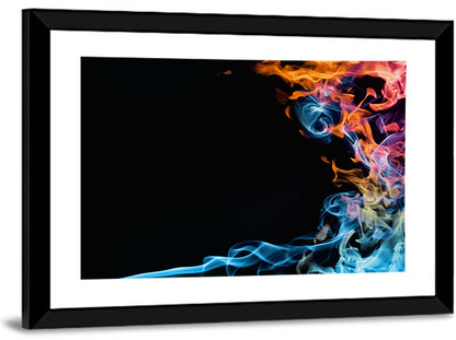 Glowing Flame Abstract Wall Art
