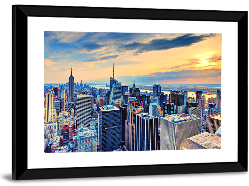 Midtown Manhattan Skyline at Dusk Wall Art