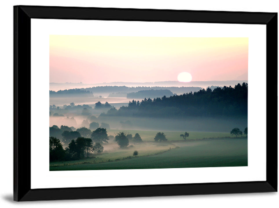 Czech Morning Fog Landscape Wall Art