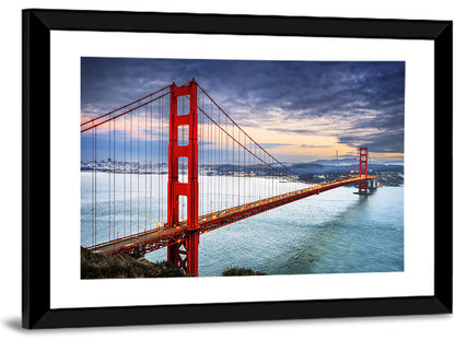 Golden Gate Bridge at Dusk Wall Art