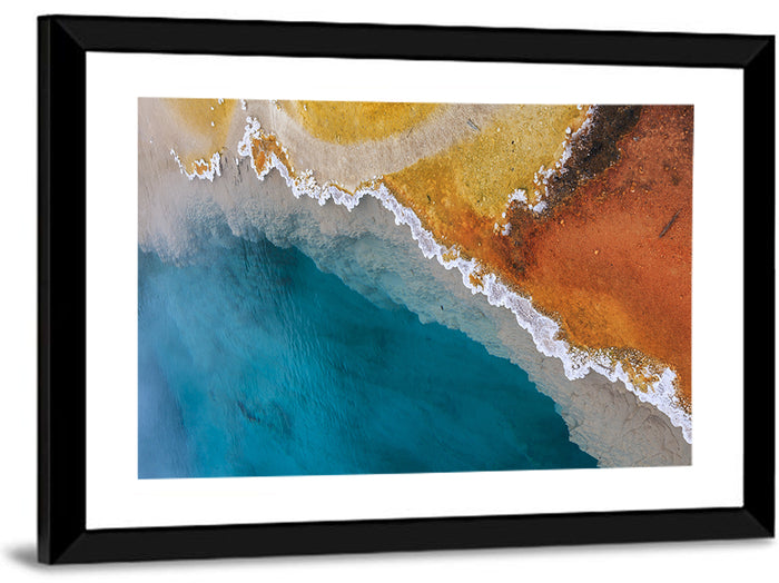 Grand Prismatic Spring Color Gradient Wall Art as a framed print