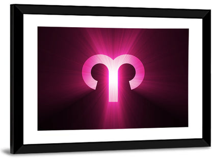 Radiant Aries Zodiac Emblem Wall Art
