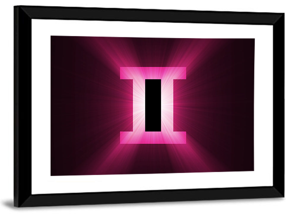 Radiant Gemini Symbol Wall Art
