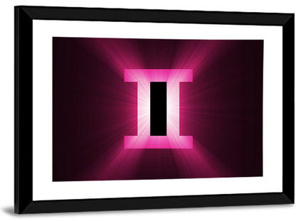 Radiant Gemini Symbol Wall Art
