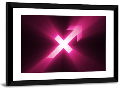 Cosmic Sagittarius Symbol Wall Art