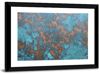 Oxidized Copper Patina Abstract Wall Art