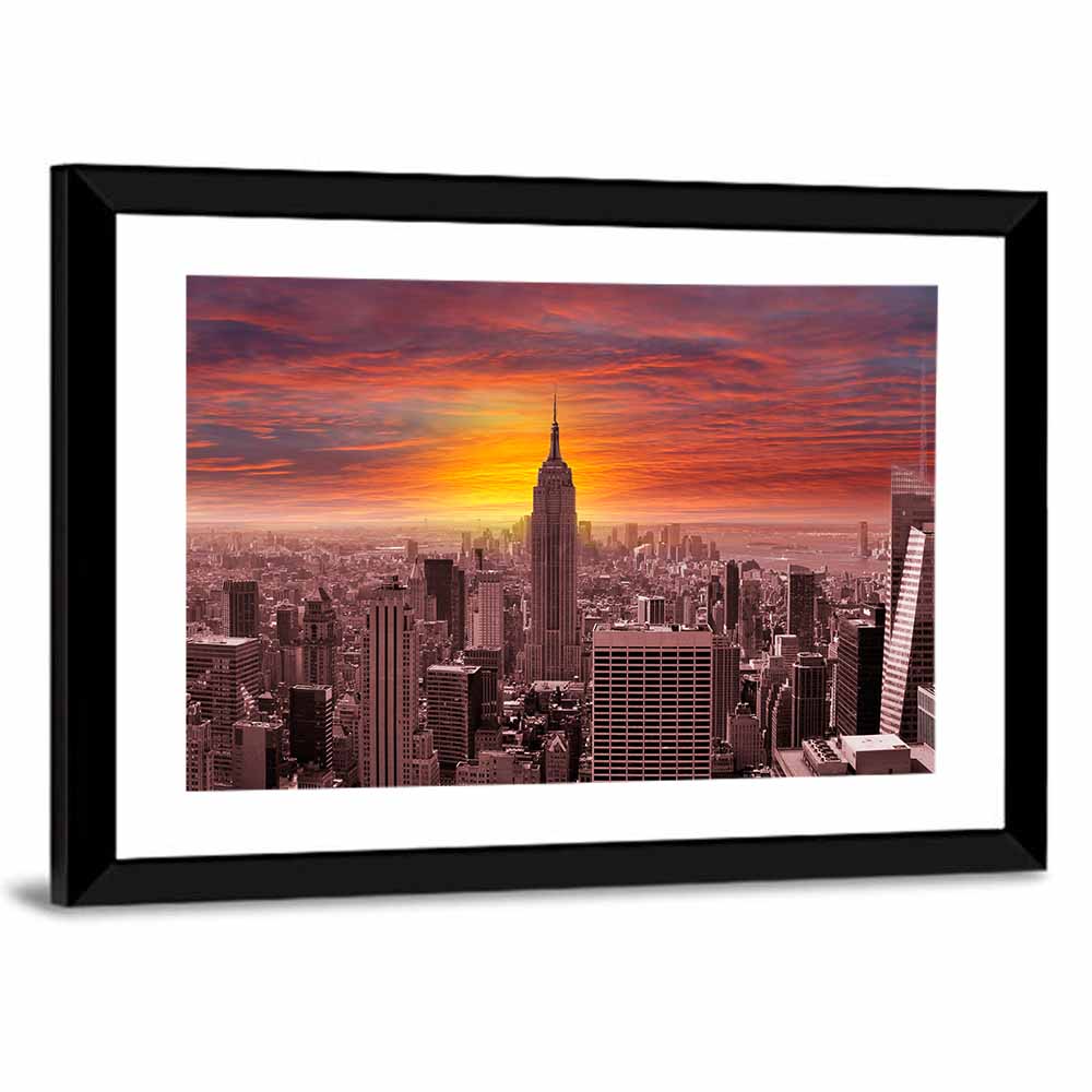 New York City Sunset Wall Art