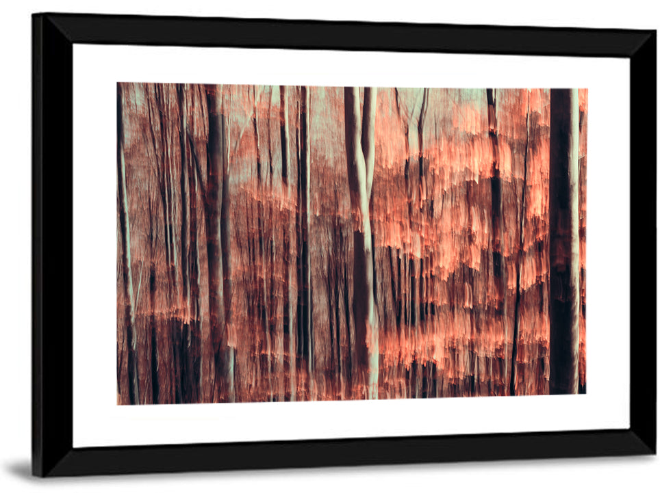 Autumn Forest Blur Wall Art