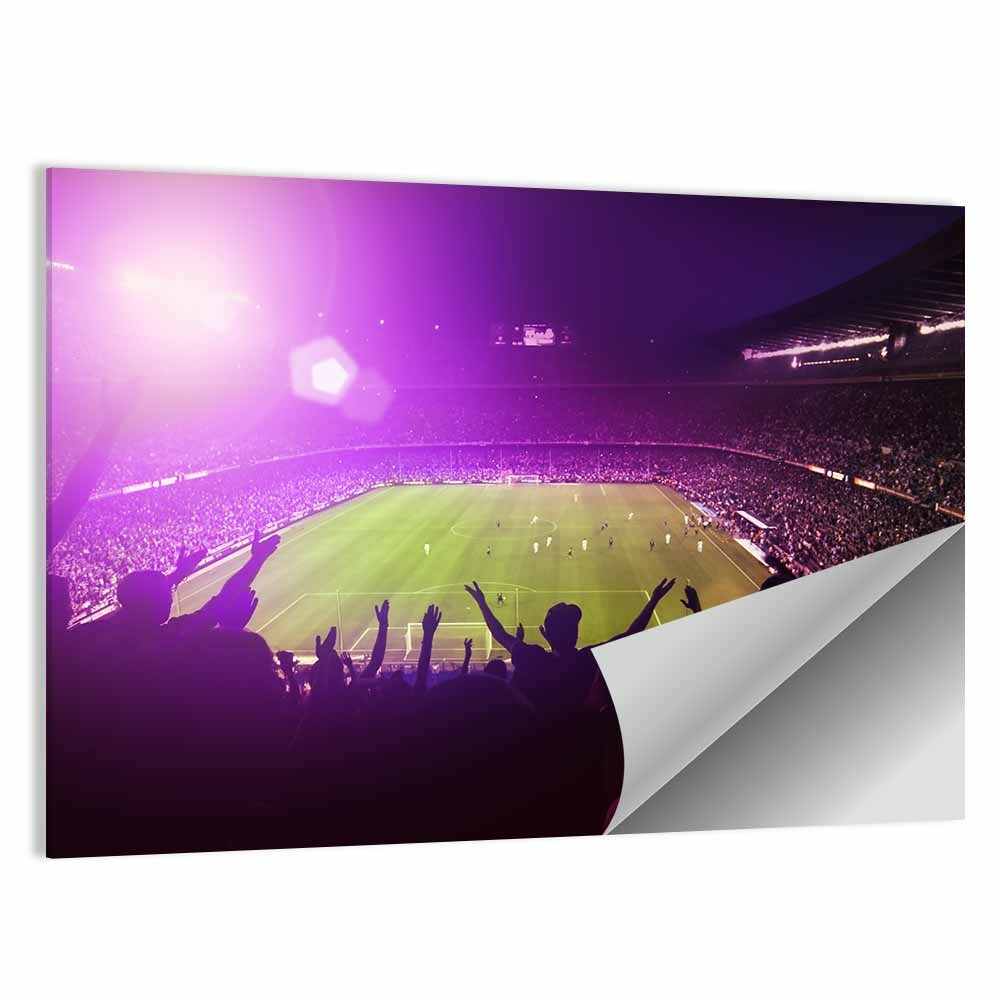 Night Football Stadium Crowd Wall Art