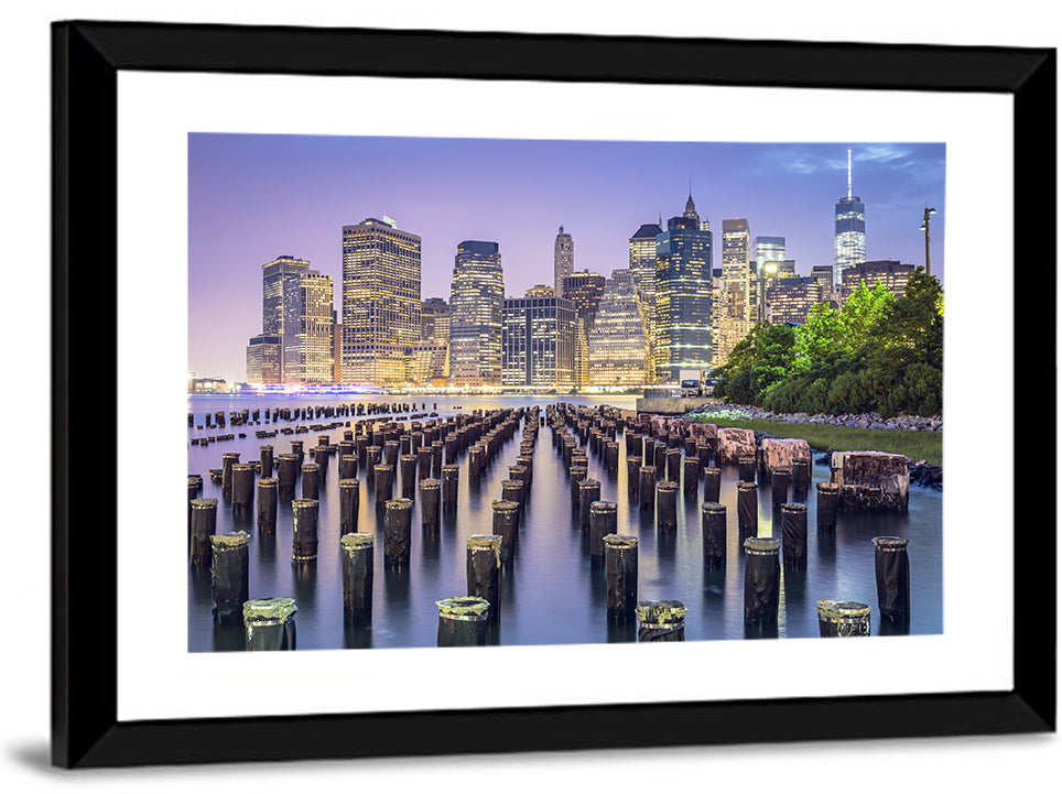 Manhattan Skyline at Twilight Wall Art