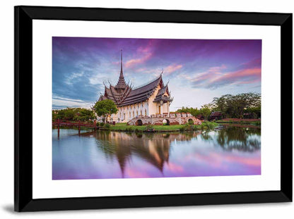 Sanphet Prasat Palace at Dusk Wall Art