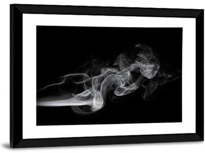 Swirling Smoke on Black Wall Art
