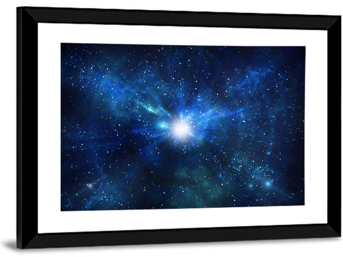 Lightspeed Galaxy Burst Wall Art as a framed print