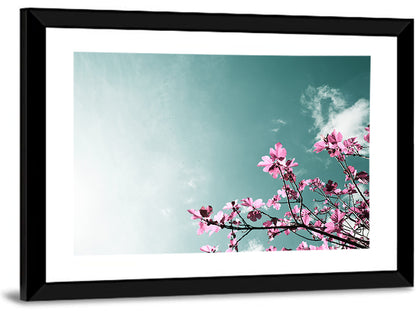 Pink Fig Tree Branches Wall Art