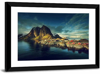 Reine Red Fishing Huts Wall Art