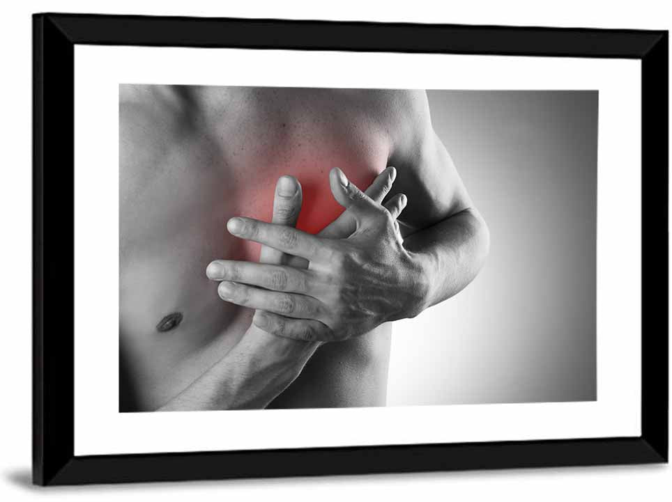 Clenched Hands Over Heart Wall Art