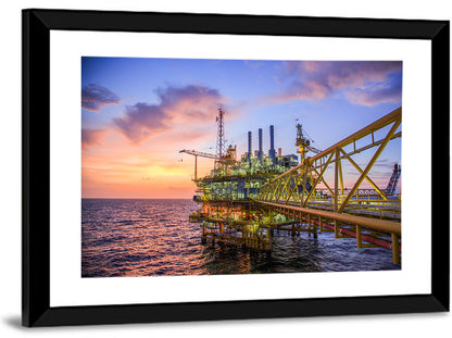 Ocean Oil Rig Wall Art